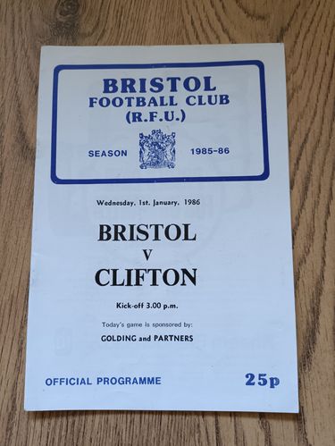 Bristol v Clifton Jan 1986