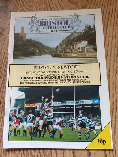 Bristol v Newport Dec 1988