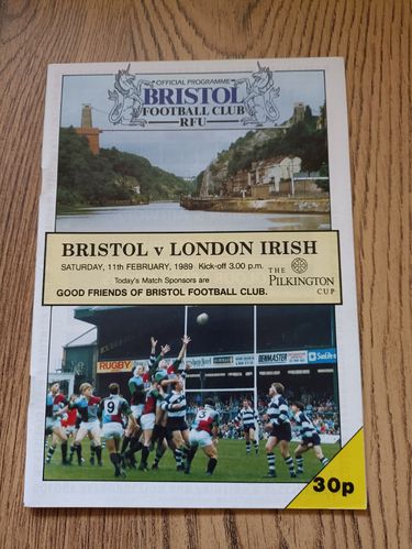 Bristol v London Irish 1989 Pilkington Cup 4th round