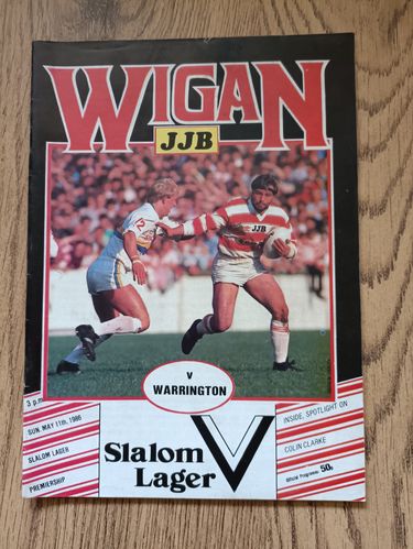 Wigan v Warrington May 1986 Premiership Semi-Final Rugby League Programme