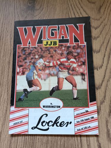 Wigan v Warrington Aug 1986 Locker Cup