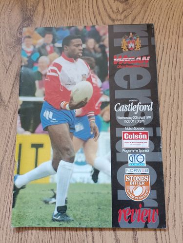 Wigan v Castleford April 1994 Rugby League Programme