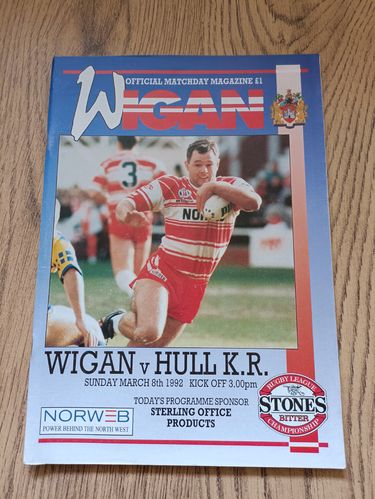 Wigan v Hull KR March 1992