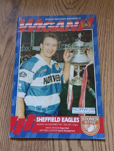 Wigan v Sheffield Eagles Nov 1992