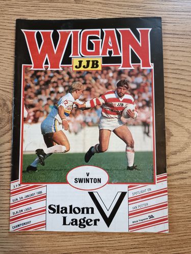 Wigan v Swinton Jan 1986 Rugby League Programme