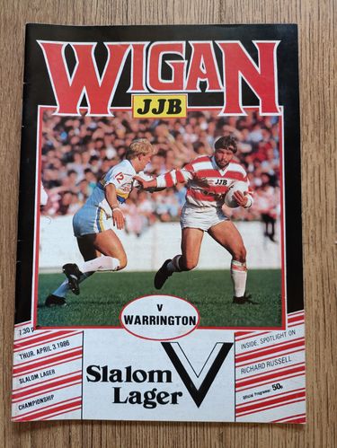 Wigan v Warrington Apr 1986