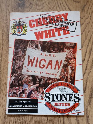 Wigan v St Helens April 1987
