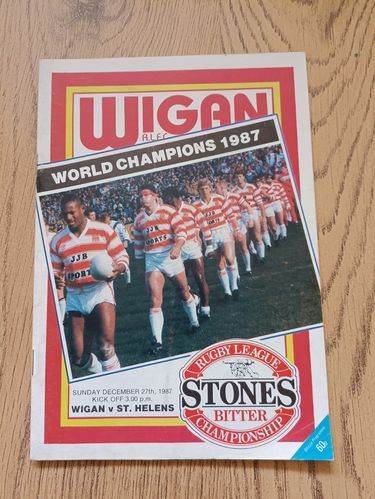 Wigan v St Helens Dec 1987