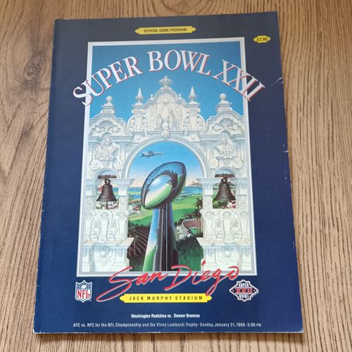 Washington Redskins v Denver Broncos 1988 Super Bowl American Football Programme