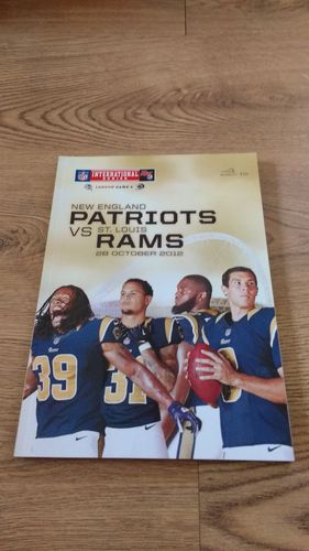 New England Patriots v St Louis Rams 2012 Int'l Series American Football Programme