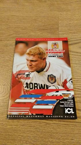 Wigan v Halifax April 1995 Rugby League Programme
