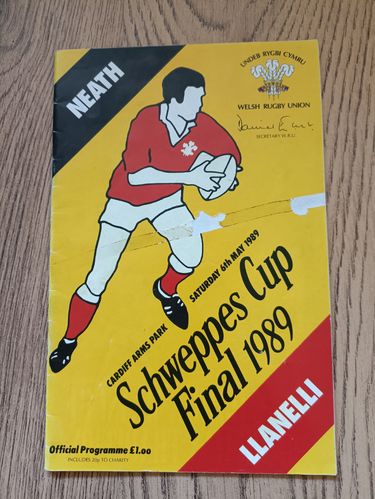 Neath v Llanelli 1989 Welsh Cup Final Rugby Programme