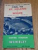 St Helens v Wigan 1961 Challenge Cup Final Rugby League Programme