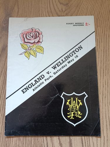 Wellington v England May 1963 Rugby Programme