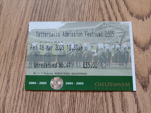 Cheltenham Festival 2005 Horse Racing Ticket