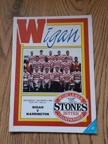 Wigan v Warrington March 1988