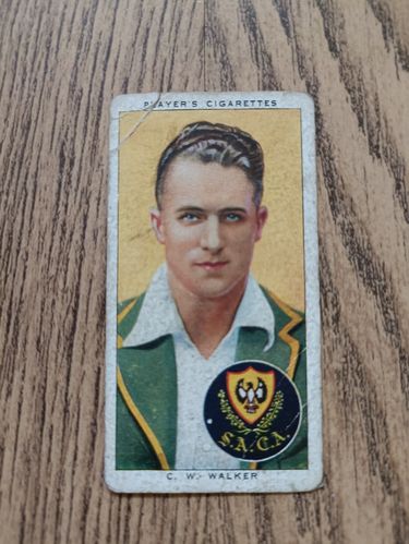 C W Walker (South Australia) - No 48 Cricketers 1938 Player's Cigarette Card