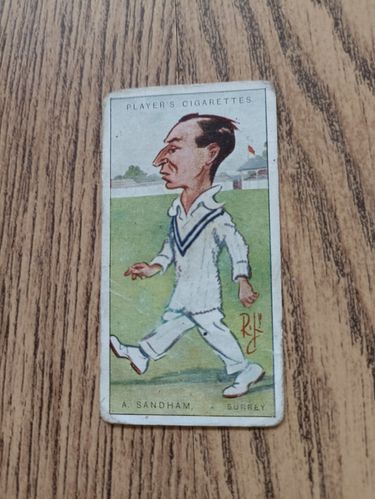 A Sandham (Surrey) - No 40 Cricketers Caricatures 1926 Player's Cigarette Card