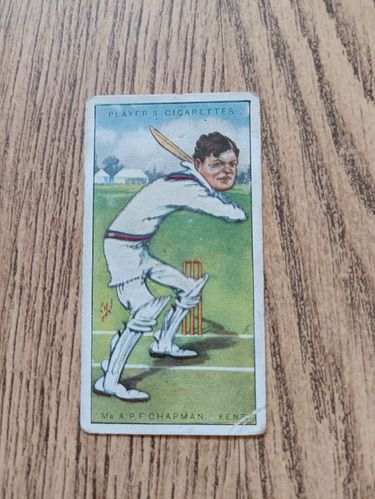 A P F Chapman (Kent) - No 6 Cricketers Caricatures 1926 Player's Cigarette Card