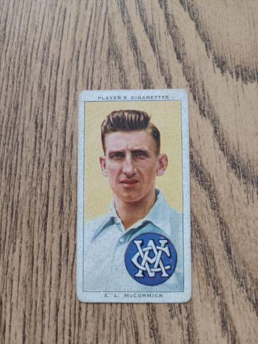E L McCormick (Victoria) - No 45 Cricketers 1938 Player's Cigarette Card