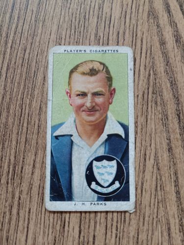 J H Parks (Sussex) - No 18 Cricketers 1938 Player's Cigarette Card