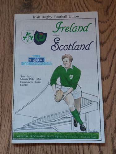 Ireland v Scotland 1986 Rugby Programme