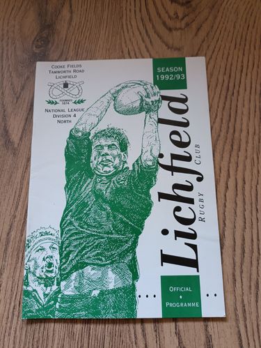 Lichfield v Penrith Sept 1992 Pilkington Cup