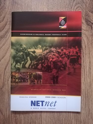 Birmingham & Solihull v Darlington Mowden Park 2000 Tetley's Cup Rugby Programme