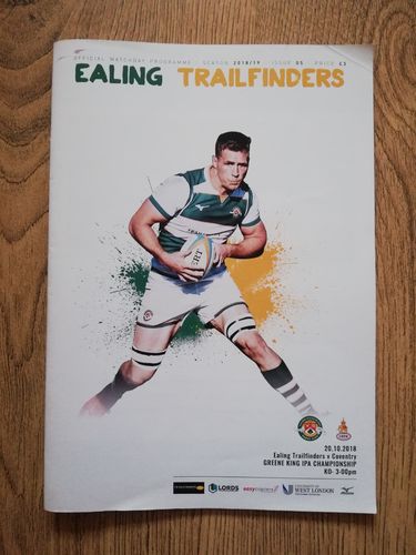 Ealing Trailfinders v Coventry Oct 2018
