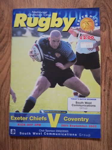 Exeter Chiefs v Coventry Sept 2002