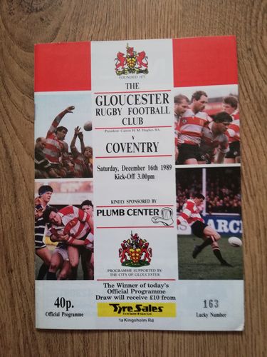 Gloucester v Coventry Dec 1989