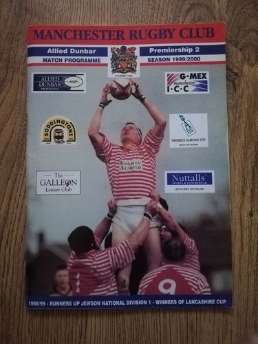 Manchester v Coventry May 2000 Rugby Programme