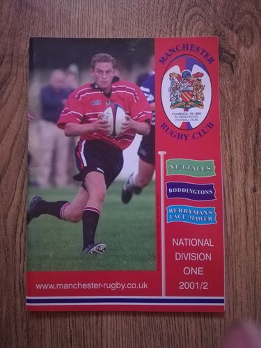 Manchester v Coventry April 2002 Rugby Programme