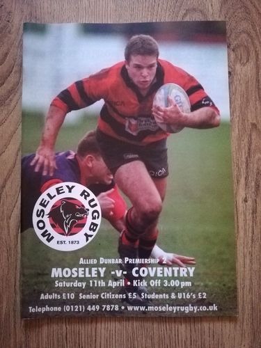 Moseley v Coventry April 1998