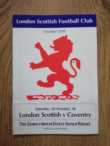 London Scottish v Coventry Oct 1994