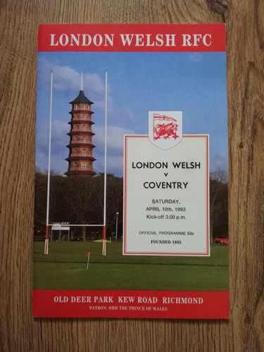 London Welsh v Coventry April 1993