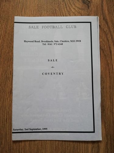 Sale v Coventry Sept 1995