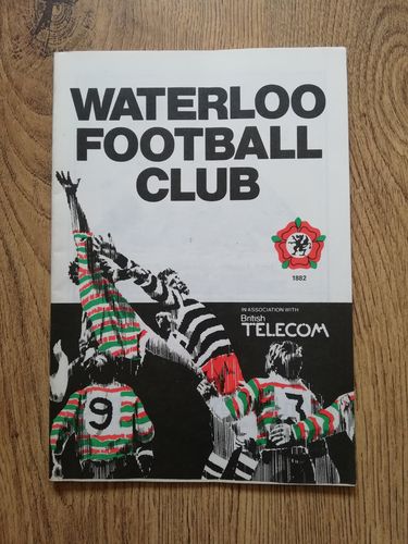 Waterloo v Coventry Feb 1989 Rugby Programme