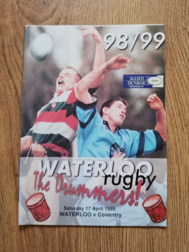 Waterloo v Coventry April 1999 Rugby Programme