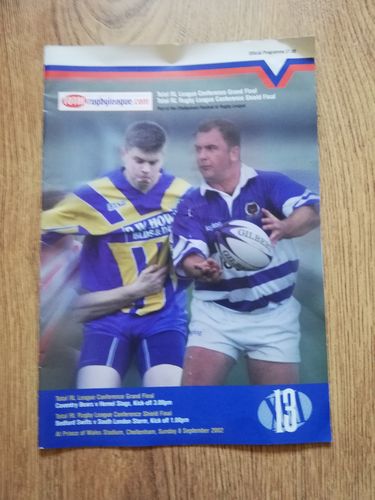 Coventry Bears v Hemel Stags 2002 Grand Final Rugby League Programme