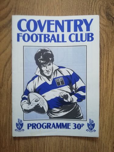 Coventry v Richmond Dec 1986 Rugby Programme