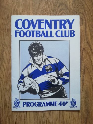 Coventry v Bedford Nov 1987 Rugby Programme