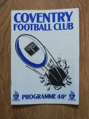Coventry v Cardiff Sept 1989