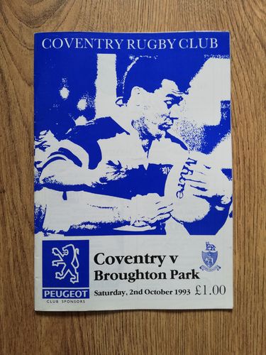 Coventry v Broughton Park Oct 1993