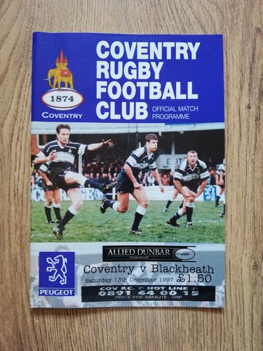 Coventry v Blackheath Dec 1997