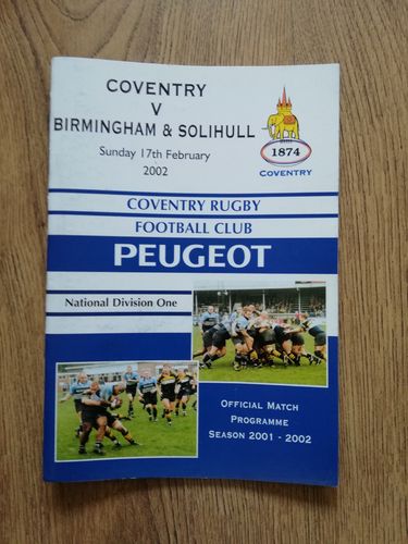 Coventry v Birmingham & Solihull Feb 2002