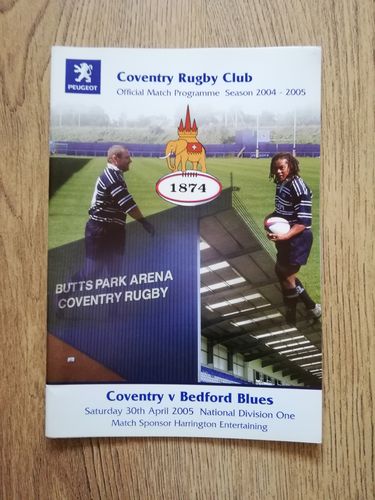 Coventry v Bedford Blues April 2005