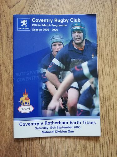 Coventry v Rotherham Earth Titans Sept 2005