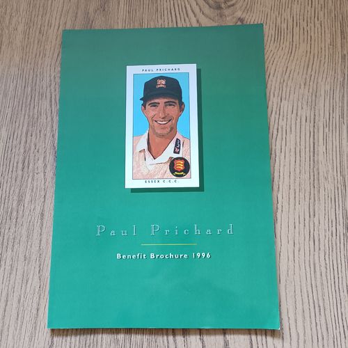 Paul Prichard - Essex 1996 Signed Cricket Benefit Brochure