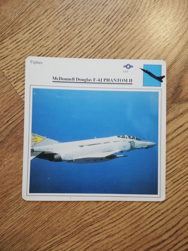 McDonnell Douglas F-4J Phantom II 1990 Warplanes Collectors Club Card